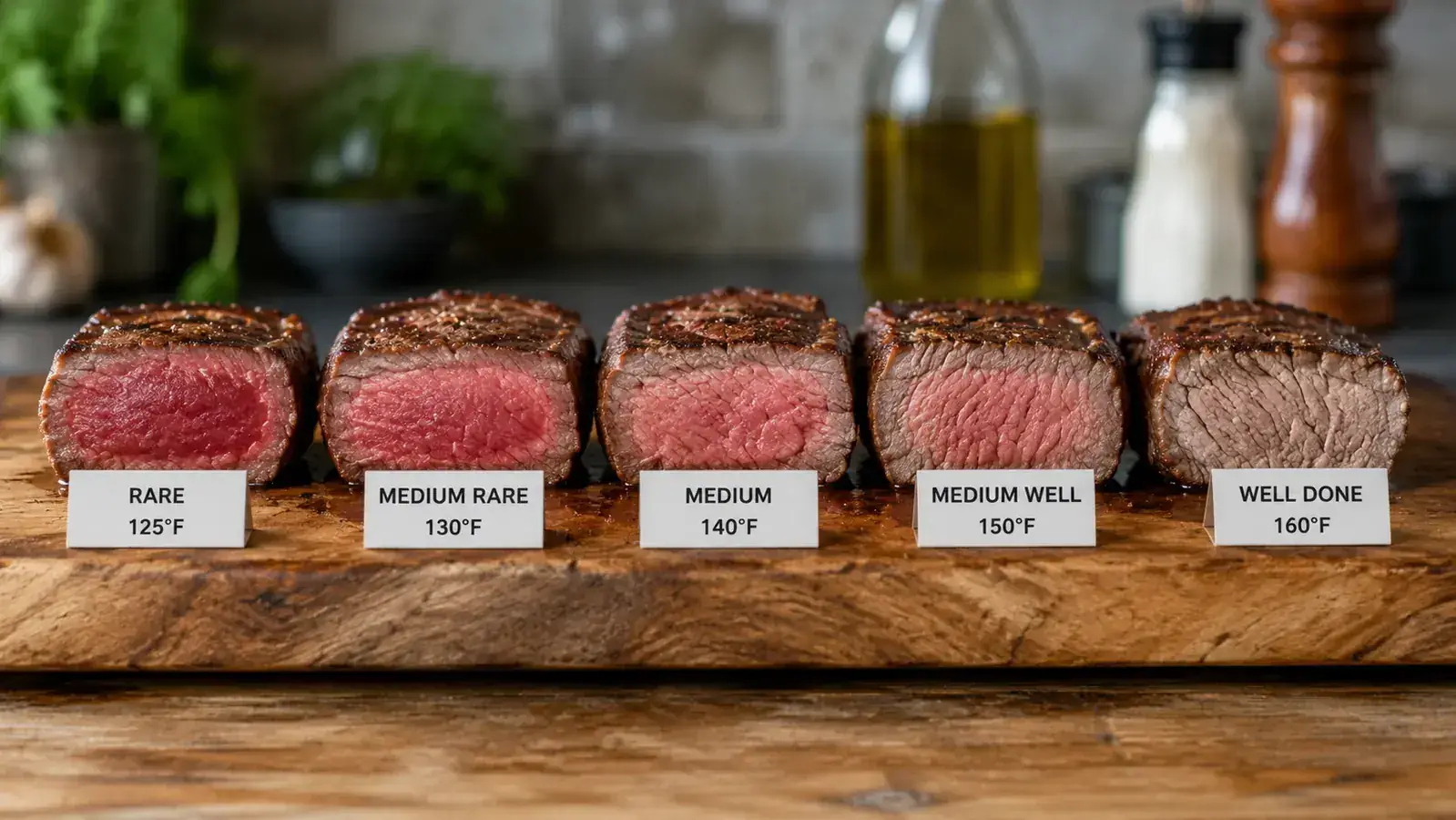 Hand holding a ThermoPro instant-read thermometer probing a ribeye steak on a charcoal grill, glowing coals visible below